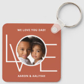 Personalisiertes Foto Liebe Vater Schlüsselanhänger (Rückseite)