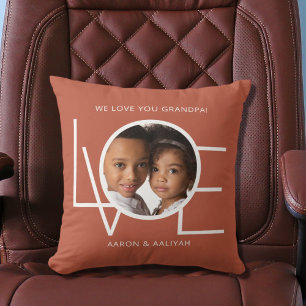 Personalisiertes Foto-Liebesgeschenk Opa Kissen