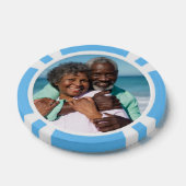 Personalisiertes Foto Light Blue 2000 Value Game Pokerchips (Einzeln)