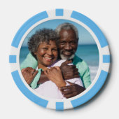 Personalisiertes Foto Light Blue 2000 Value Game Pokerchips (Vorderseite)