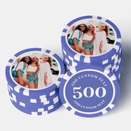 Personalisiertes Foto Lila 500-Wert-Spiel Pokerchips
