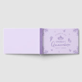Personalisiertes Foto Lila Quinceanera Gästebuch (Voll)