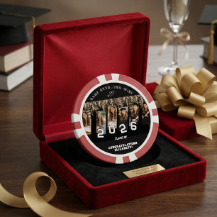Personalisiertes Foto Lustiges Geschenk Abschluss Pokerchips