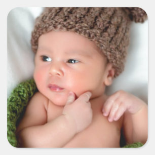 Personalisiertes Foto machen es sich Quadratischer Aufkleber