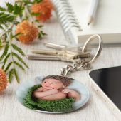Personalisiertes Foto macht es sich selbst Schlüsselanhänger (Seite)