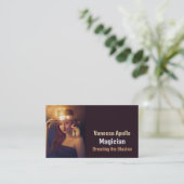 Personalisiertes Foto, Magier Visitenkarte (Stehend Vorderseite)