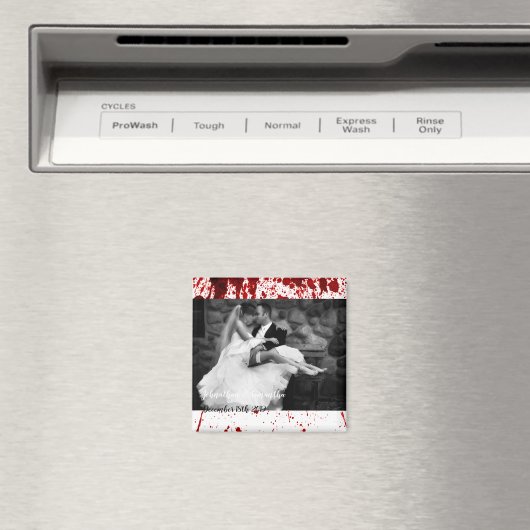 Personalisiertes Foto Magnet Blut Spritzer Vampire (In Situ (Geschirrspüler))