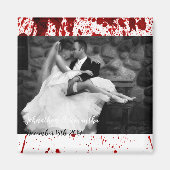 Personalisiertes Foto Magnet Blut Spritzer Vampire (Vorne)