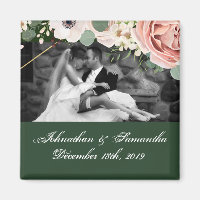 Personalisiertes Foto Magnet Geometric Garden Hunt