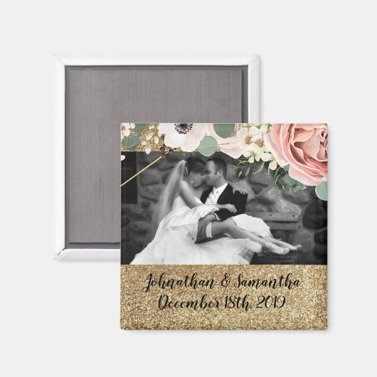 Personalisiertes Foto Magnet Geometrische Garten R (Vorderseite/Rückseite)