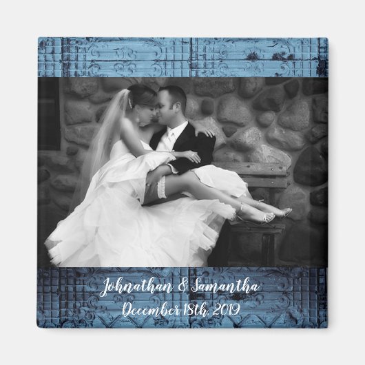 Personalisiertes Foto Magnet Rustikale Zinndecke (Vorne)