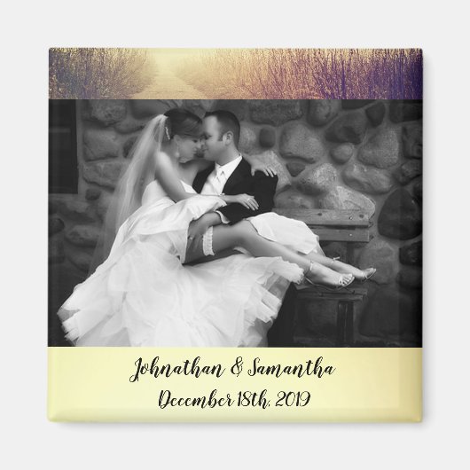 Personalisiertes Foto Magnet Sonnenaufgang Wanderw (Vorne)