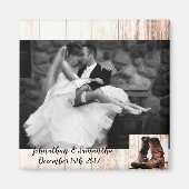 Personalisiertes Foto Magnet sticht Land rustikal (Vorne)