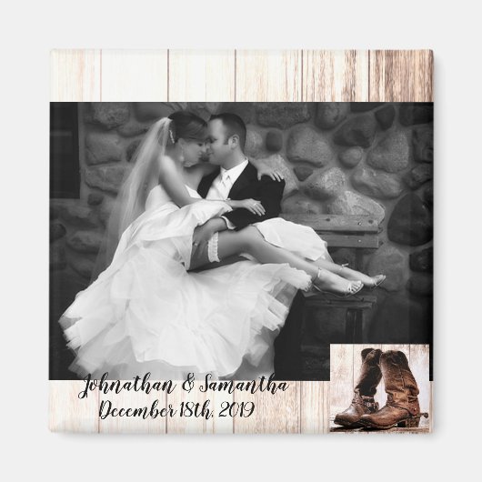 Personalisiertes Foto Magnet sticht Land rustikal (Vorne)