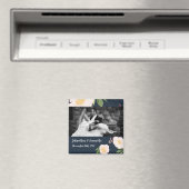 Personalisiertes Foto Magnet Weißblume Blume auf (In Situ (Geschirrspüler))