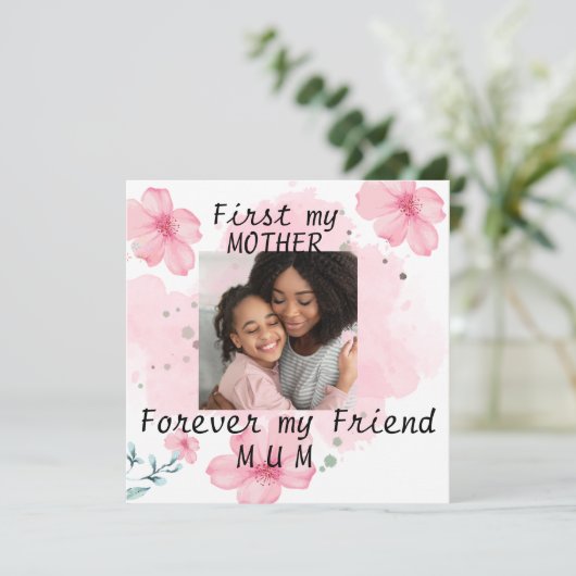 Personalisiertes Foto Mama zitieren rosa Mütter Ta (Stehend Vorderseite)