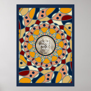 Personalisiertes Foto-Mandala-Design-Babyshirt Poster