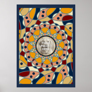 Personalisiertes Foto-Mandala-Design-Babyshirt Poster