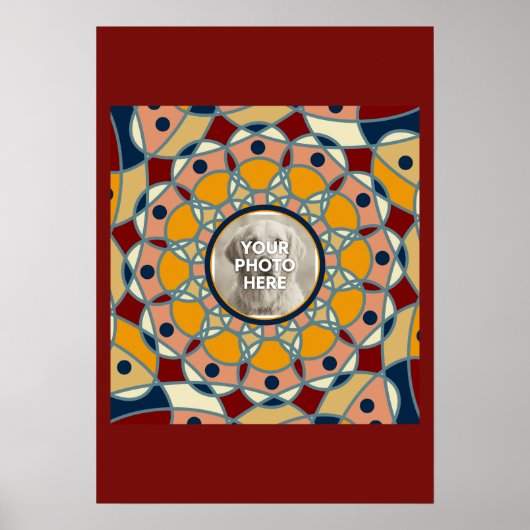 Personalisiertes Foto-Mandala-Design-Babyshirt Poster (Vorne)