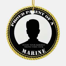 Personalisiertes Foto Marine Parnament Ornament
