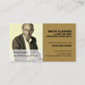 Personalisiertes Foto, Mathematikunterricht, Lehre Visitenkarte (Vorderseite)