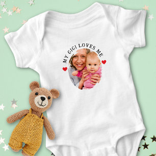 Personalisiertes Foto Meine Gigi liebt mich Enkelk Baby Strampler