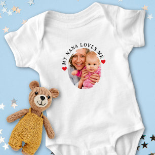 Personalisiertes Foto Meine Oma liebt mich Enkelki Baby Strampler