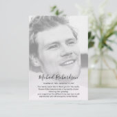 Personalisiertes Foto-Memorial Dankeschön Karte (Stehend Vorderseite)