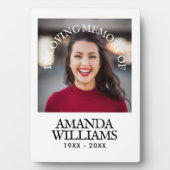 Personalisiertes Foto Memorial Modern Fotoplatte (Vorderseite)