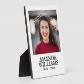 Personalisiertes Foto Memorial Modern Fotoplatte (Seite)