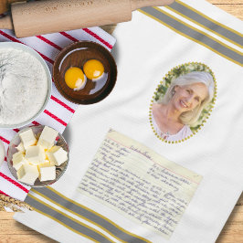 Personalisiertes Foto Mermorial Rezept Keepake Geschirrtuch
