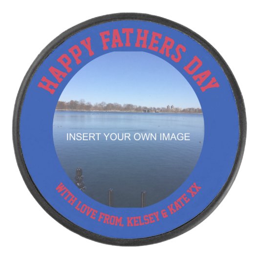 Personalisiertes Foto Message Hockey Puck (Vorderseite)