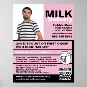 Personalisiertes Foto, Milkman/Frau Poster