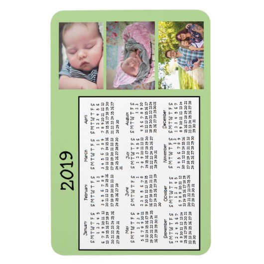 Personalisiertes Foto Mini Magnet Kalender 2018 (Vertikal)