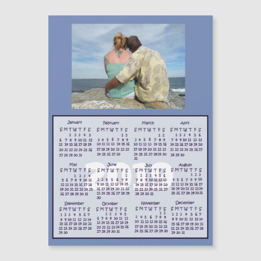 personalisiertes Foto Mini Magnet Kalender 2019 (Vorderseite)