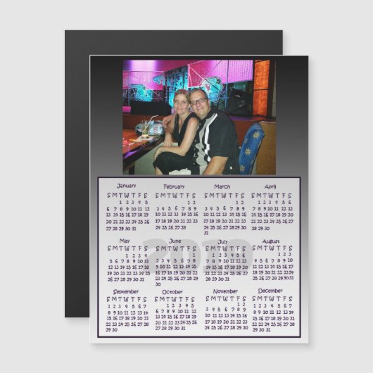personalisiertes Foto Mini Magnet Kalender 2019 (Vorne/Hinten)