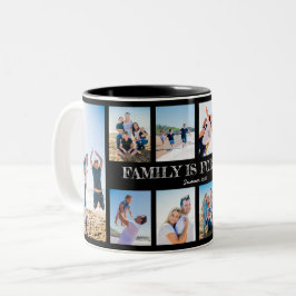 Personalisiertes Foto mit 10 Fotos Zweifarbige Tasse