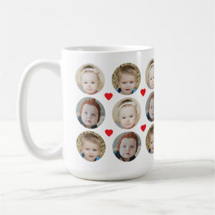 Personalisiertes Foto mit 3 Kinder-Gesichtern für  Kaffeetasse