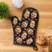 Personalisiertes Foto mit benutzerdefiniertem Herz Ofenhandschuh (Oben unten)