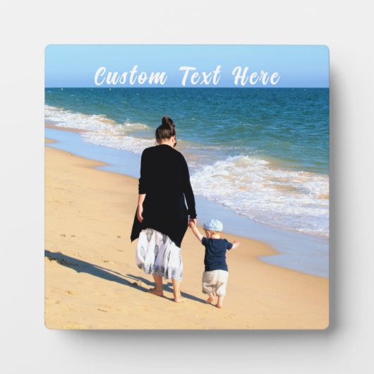 Personalisiertes Foto mit benutzerdefiniertem Text Fotoplatte (Vorderseite)