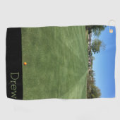 Personalisiertes Foto mit Bildname Golfhandtuch (Horizontal)