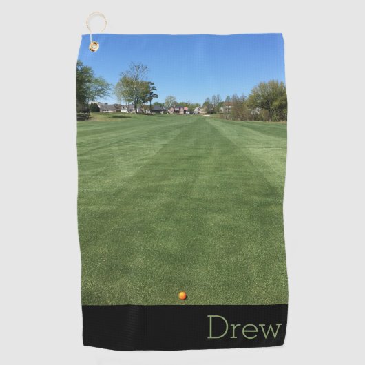 Personalisiertes Foto mit Bildname Golfhandtuch (Vorderseite)