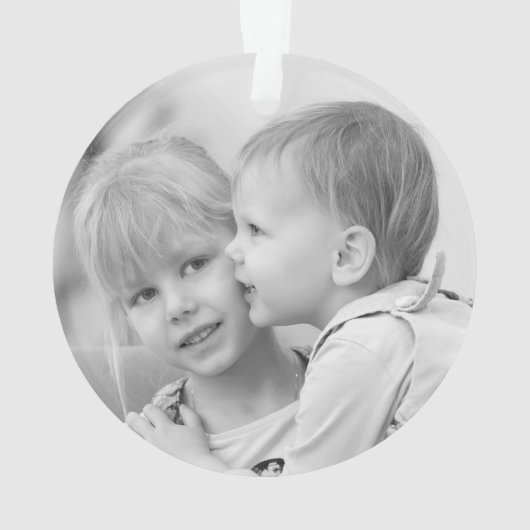 Personalisiertes Foto mit blauen Weihnachtstauben Ornament (Rückseite)