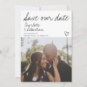 Personalisiertes Foto mit Datum gerettet Save The Date (Vorderseite)