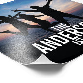 Personalisiertes Foto mit Familienname (Ecke)