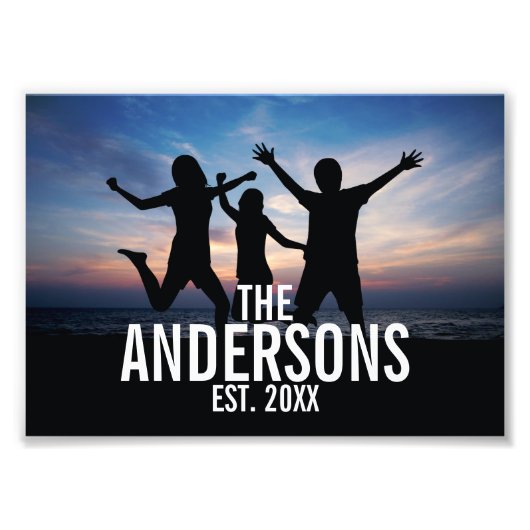 Personalisiertes Foto mit Familienname (Vorne)