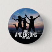 Personalisiertes Foto mit Familienname Button (Vorderseite)