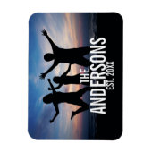Personalisiertes Foto mit Familienname Magnet (Vertikal)