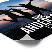 Personalisiertes Foto mit Familienname Poster (Ecke)