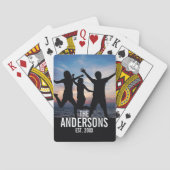 Personalisiertes Foto mit Familienname Spielkarten (Rückseite)